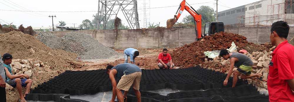 Proyek Geocell Akses Jalan Gudang
