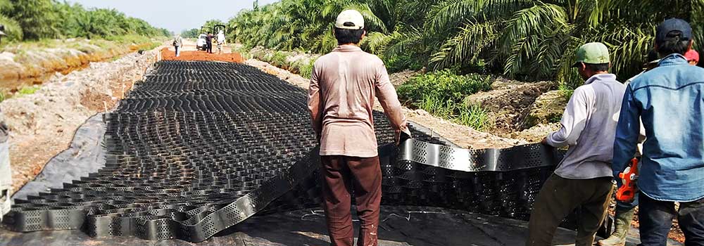 Proyek Geocell Konstruksi Jalan Sawit