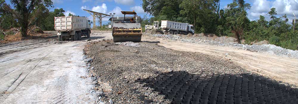 Project Geocell Konstruksi jalan Akses