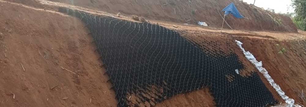 Project Geocell slope protection