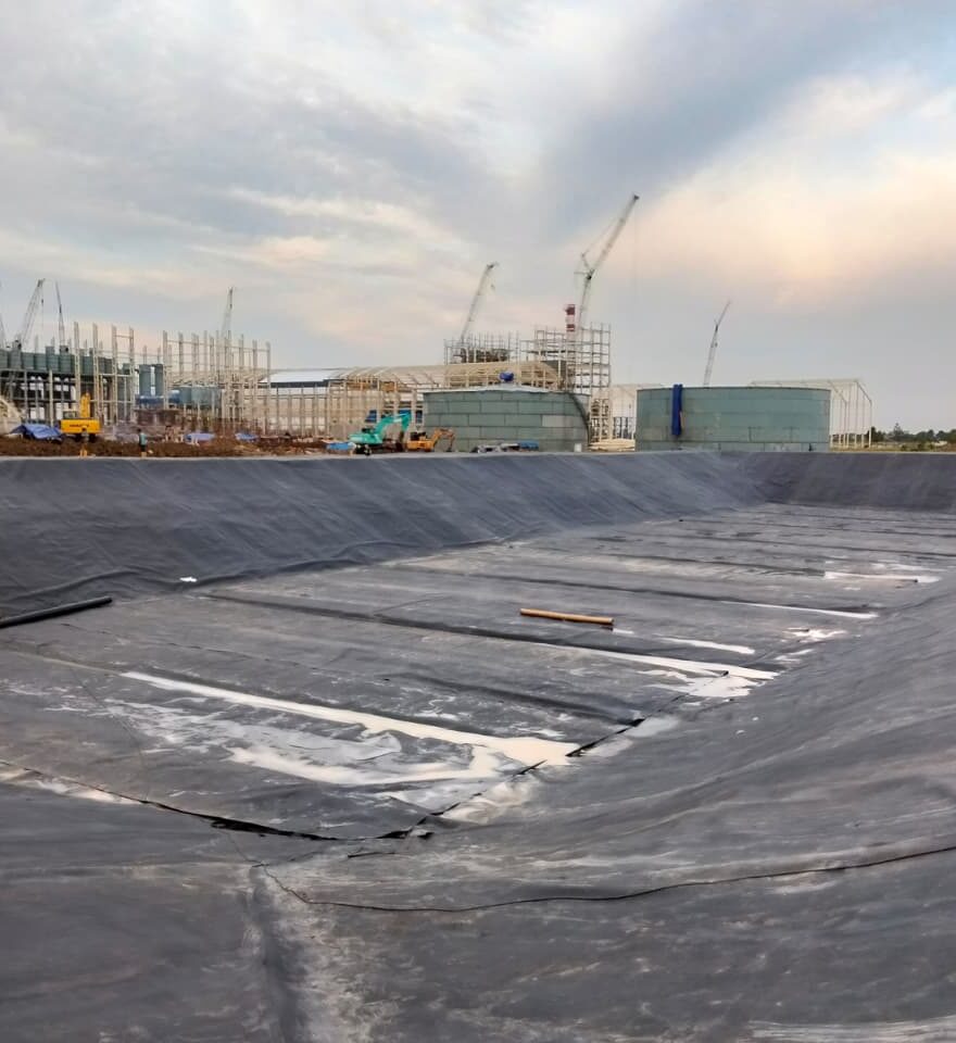 Lining Kolam Limbah dengan virofelt dan SOLMAX